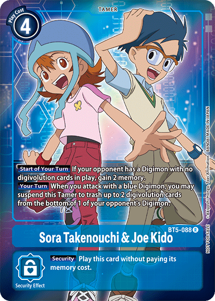 Sora Takenouchi & Joe Kido [BT5-088] (Buy-A-Box Promo) [Battle of Omni Promos] | Game Grid - Logan