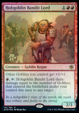 Hobgoblin Bandit Lord [Dungeons & Dragons: Adventures in the Forgotten Realms Prerelease Promos] | Game Grid - Logan