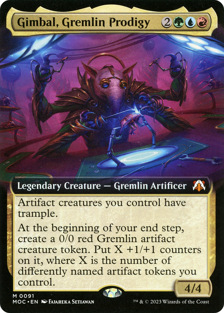 Gimbal, Gremlin Prodigy (Extended Art) [March of the Machine Commander] | Game Grid - Logan