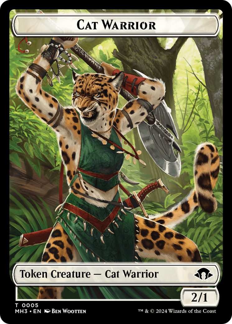 Servo // Cat Warrior Double-Sided Token [Modern Horizons 3 Tokens] | Game Grid - Logan