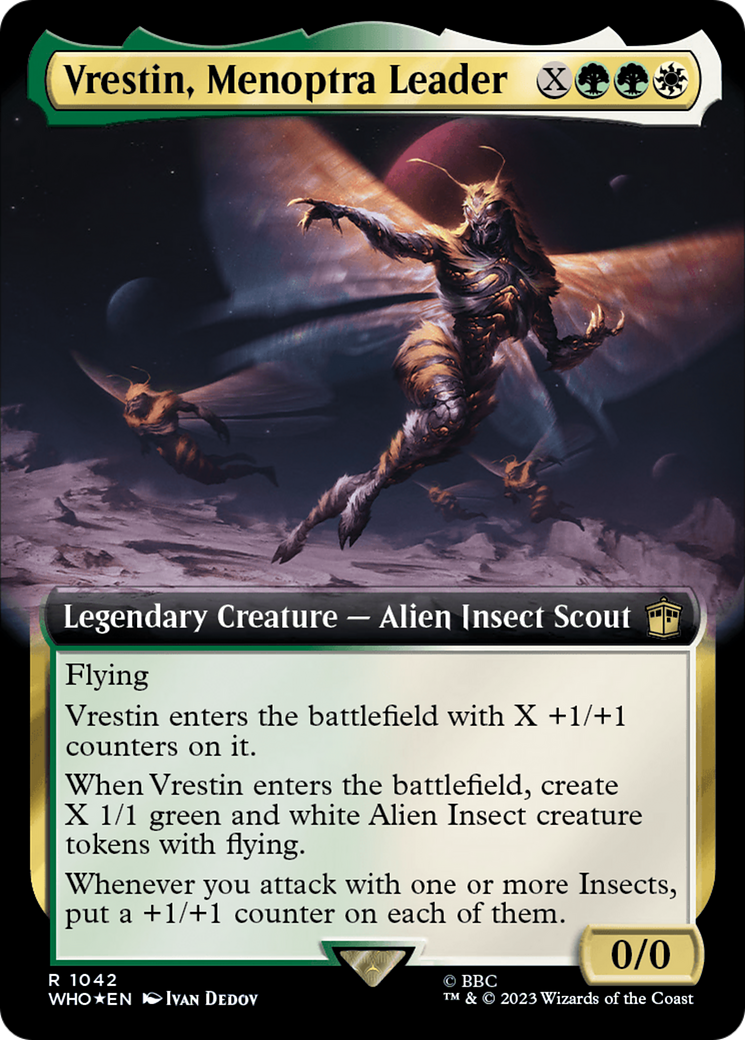 Vrestin, Menoptra Leader (Extended Art) (Surge Foil) [Doctor Who] | Game Grid - Logan