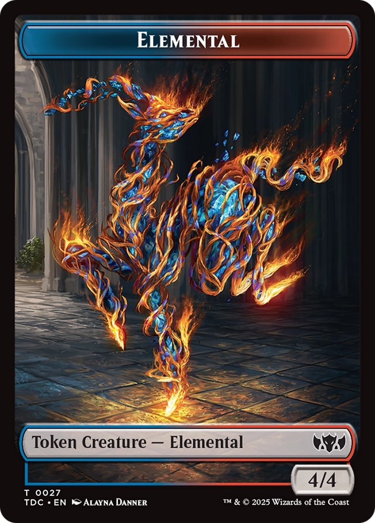 Elemental (0027) // Monk Double-Sided Token [Tarkir: Dragonstorm Commander Tokens] | Game Grid - Logan