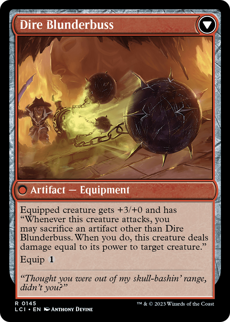 Dire Flail // Dire Blunderbuss [The Lost Caverns of Ixalan Prerelease Cards] | Game Grid - Logan