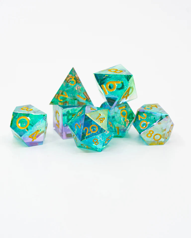 Sharp Edge RPG Dice Set: Sea Glass | Game Grid - Logan
