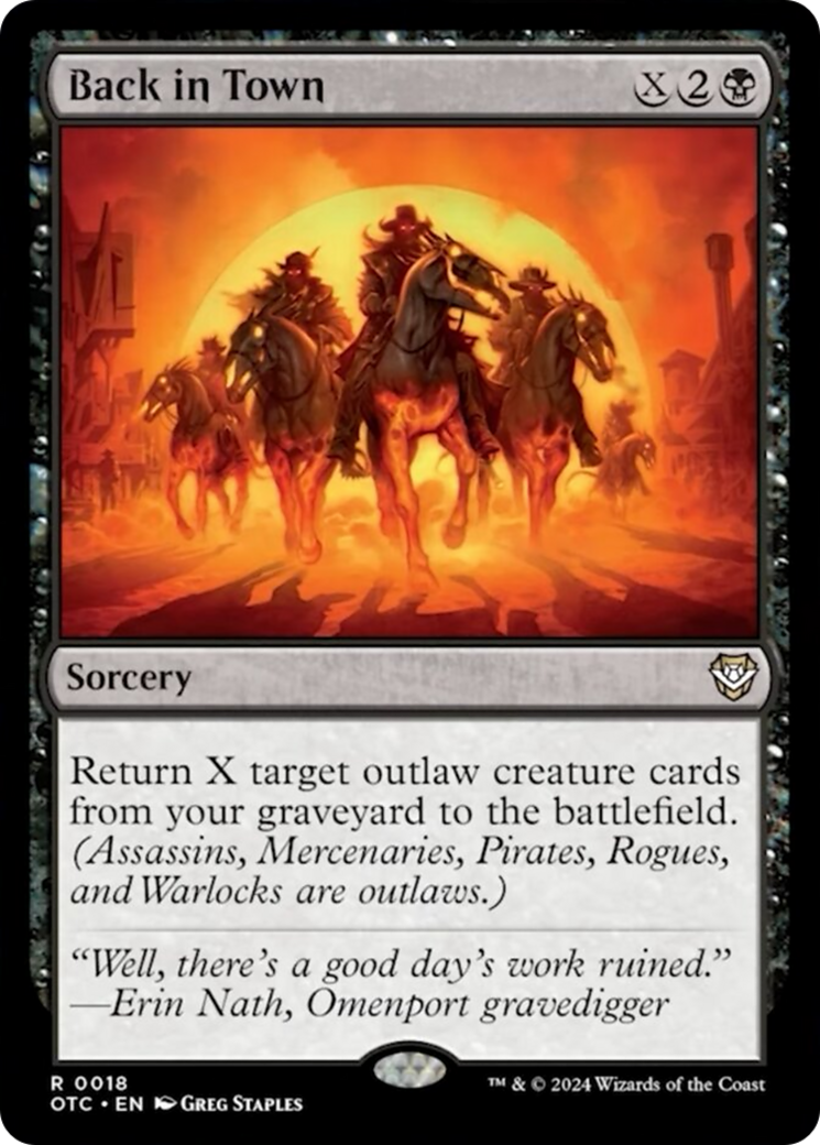 Back in Town [Outlaws of Thunder Junction Commander] | Game Grid - Logan