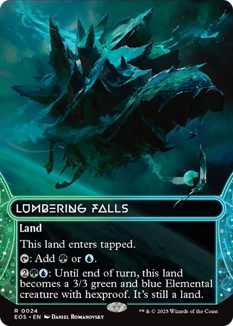 Lumbering Falls (0024) (Borderless) [Edge of Eternities: Stellar Sights] | Game Grid - Logan