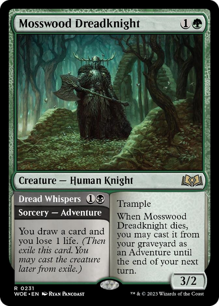 Mosswood Dreadknight // Dread Whispers [Wilds of Eldraine] | Game Grid - Logan