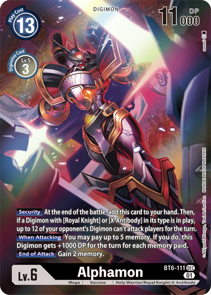 Alphamon [BT6-111] (Alternate Art) [Double Diamond] | Game Grid - Logan