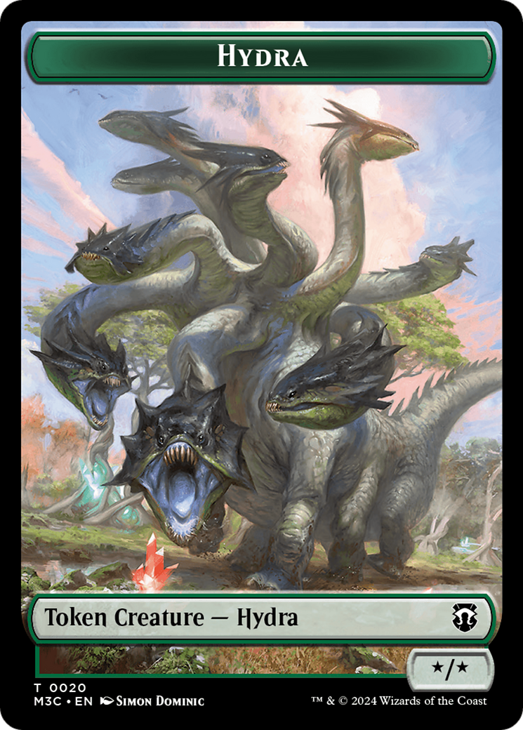 Hydra (Ripple Foil) // Boar Double-Sided Token [Modern Horizons 3 Commander Tokens] | Game Grid - Logan