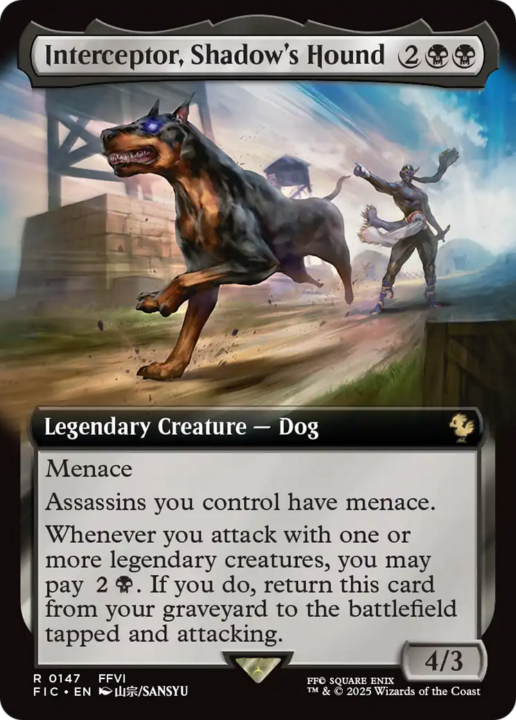 Interceptor, Shadow's Hound (Extended Art) [FINAL FANTASY Commander] | Game Grid - Logan