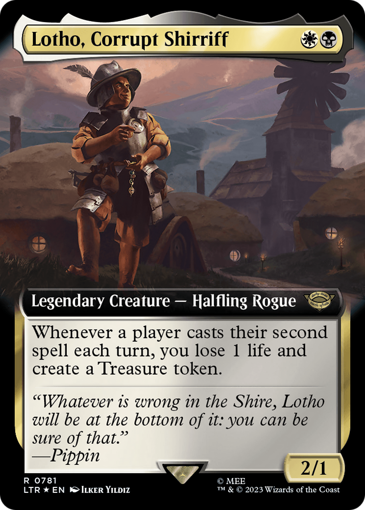 Lotho, Corrupt Shirriff (Extended Art) (Surge Foil) [The Lord of the Rings: Tales of Middle-Earth] | Game Grid - Logan