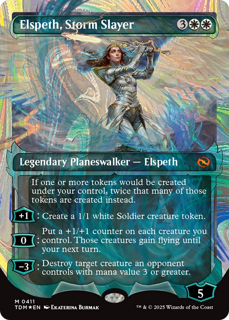 Elspeth, Storm Slayer (Showcase) (Halo Foil) [Tarkir: Dragonstorm] | Game Grid - Logan