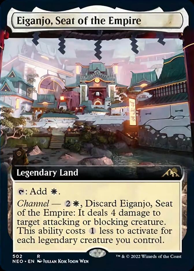 Eiganjo, Seat of the Empire (Extended Art) [Kamigawa: Neon Dynasty] | Game Grid - Logan