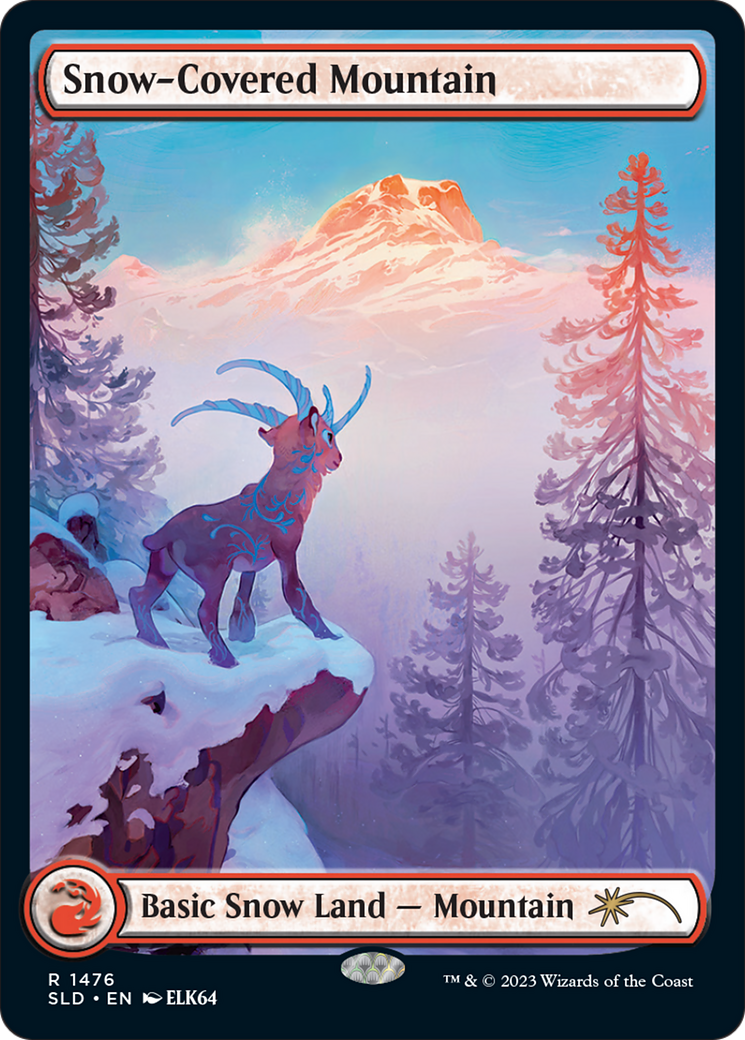 Snow-Covered Mountain (1476) (Rainbow Foil) [Secret Lair Drop Series] | Game Grid - Logan