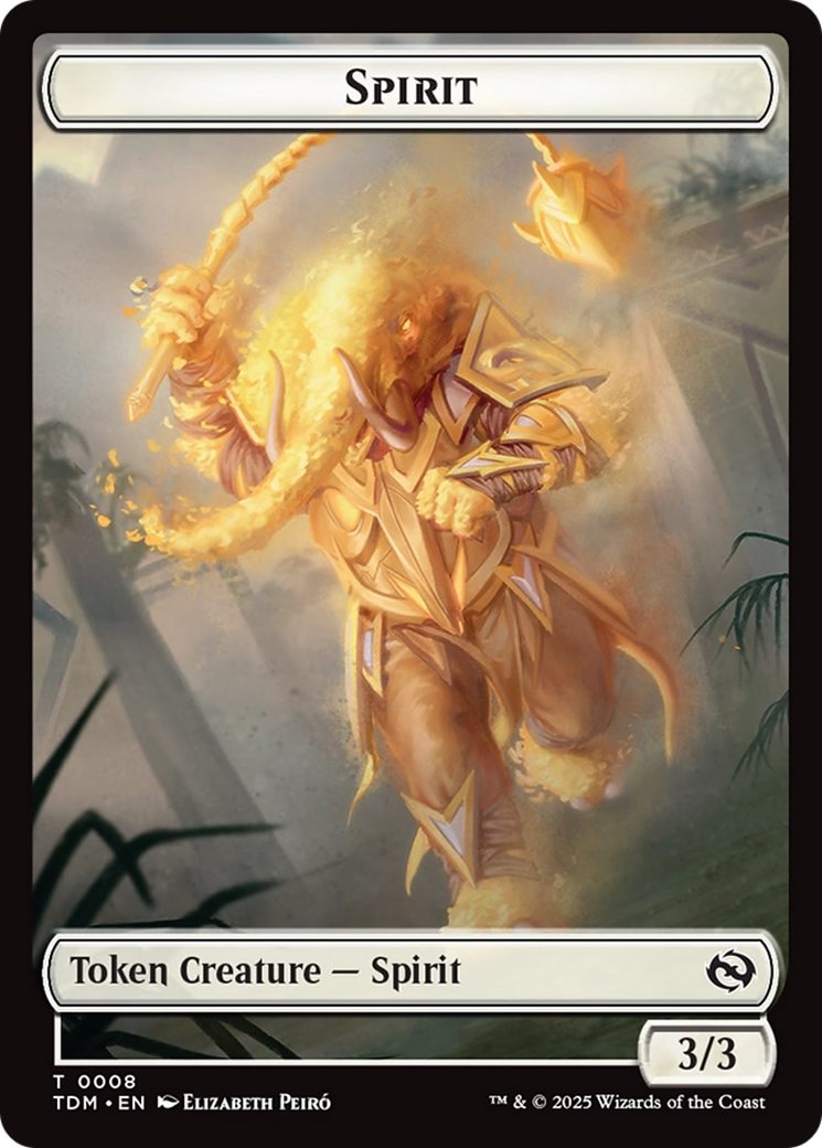 Spirit (0008) // Spirit (0009) Double-Sided Token [Tarkir: Dragonstorm Tokens] | Game Grid - Logan
