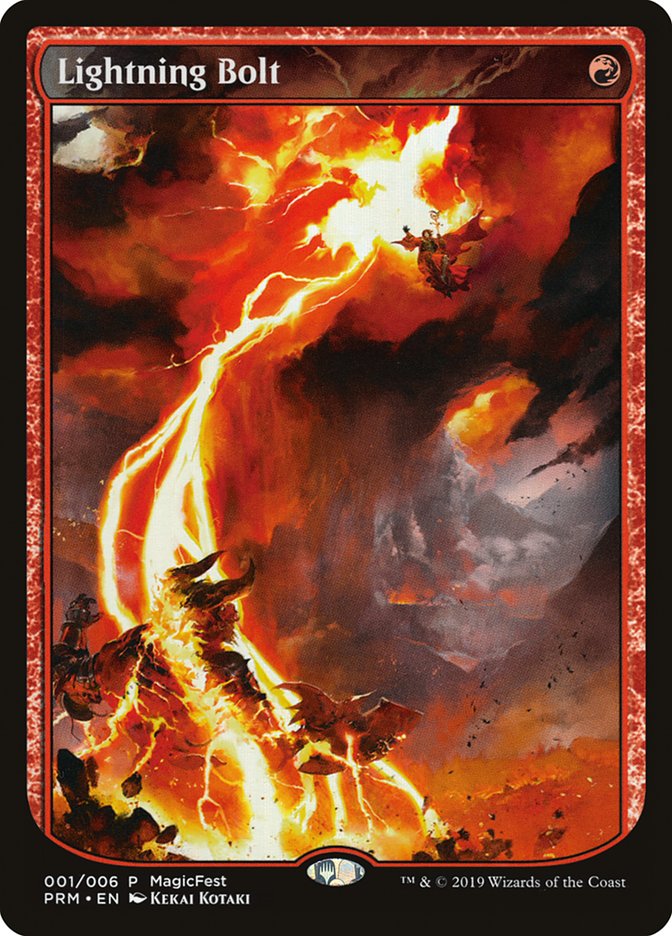 Lightning Bolt (Textless) [MagicFest 2019] | Game Grid - Logan