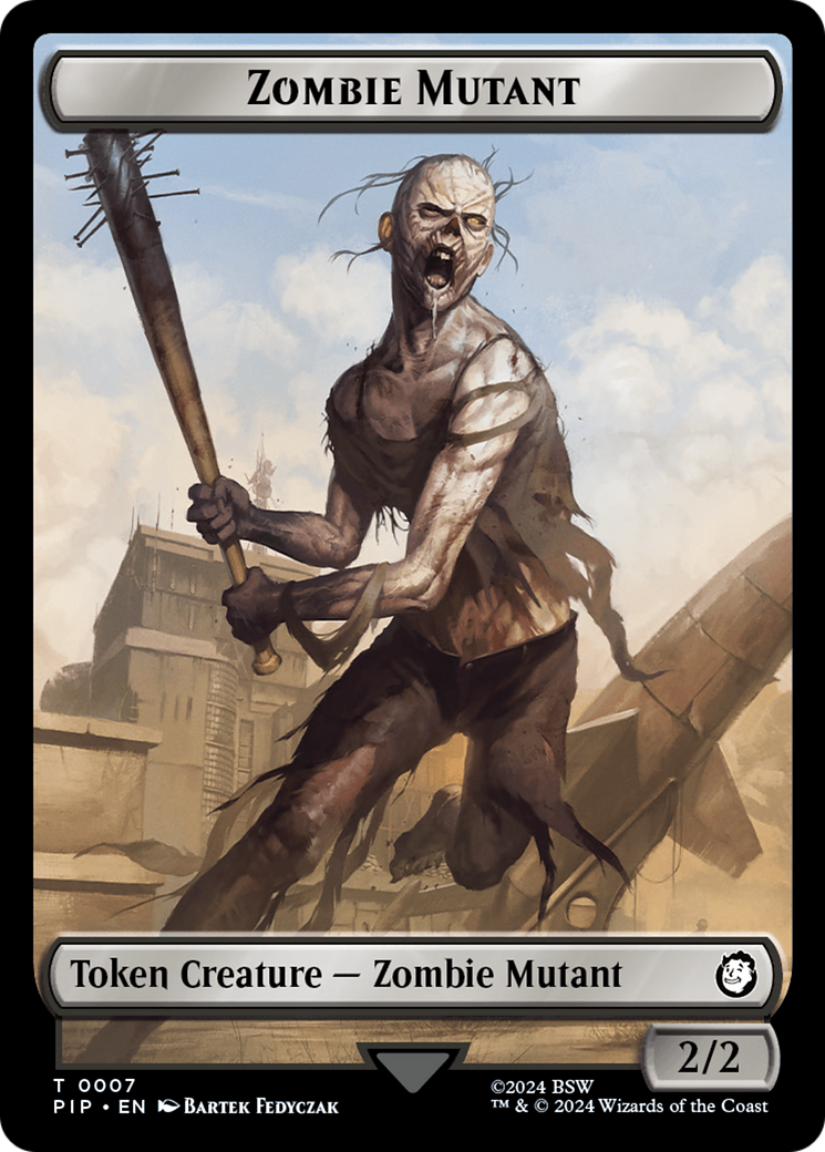 Junk // Zombie Mutant Double-Sided Token [Fallout Tokens] | Game Grid - Logan