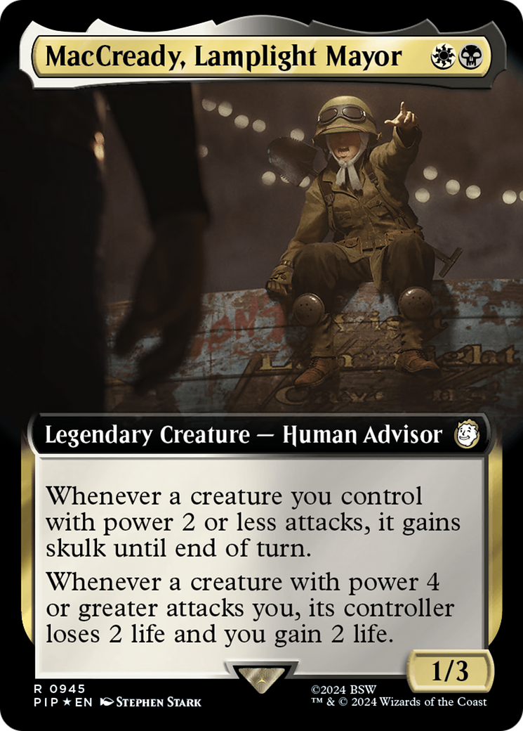 MacCready, Lamplight Mayor (Extended Art) (Surge Foil) [Fallout] | Game Grid - Logan