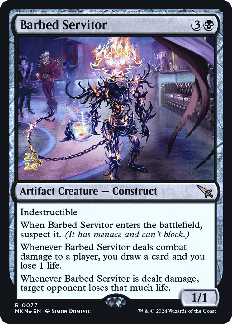 Barbed Servitor [Murders at Karlov Manor Prerelease Promos] | Game Grid - Logan