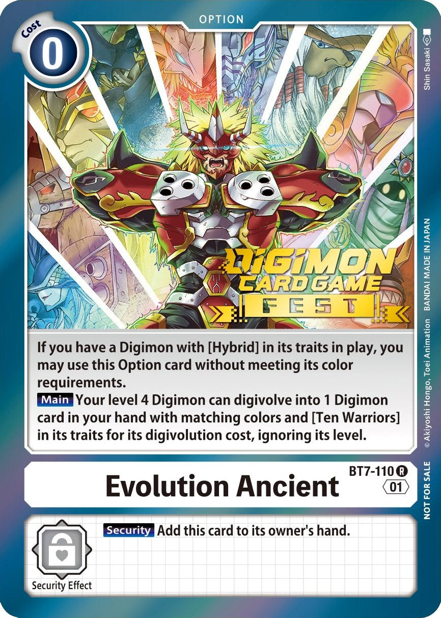 Evolution Ancient [BT7-110] (Digimon Card Game Fest 2022) [Next Adventure Promos] | Game Grid - Logan