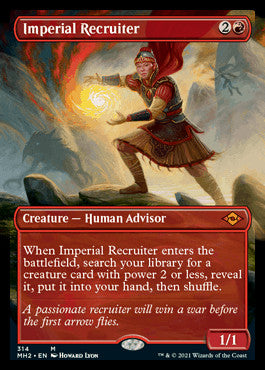 Imperial Recruiter (Borderless Alternate Art) [Modern Horizons 2] | Game Grid - Logan