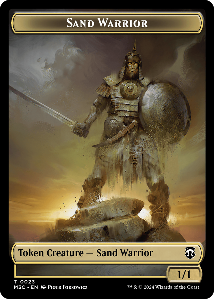 Marit Lage // Sand Warrior Double-Sided Token [Modern Horizons 3 Commander Tokens] | Game Grid - Logan