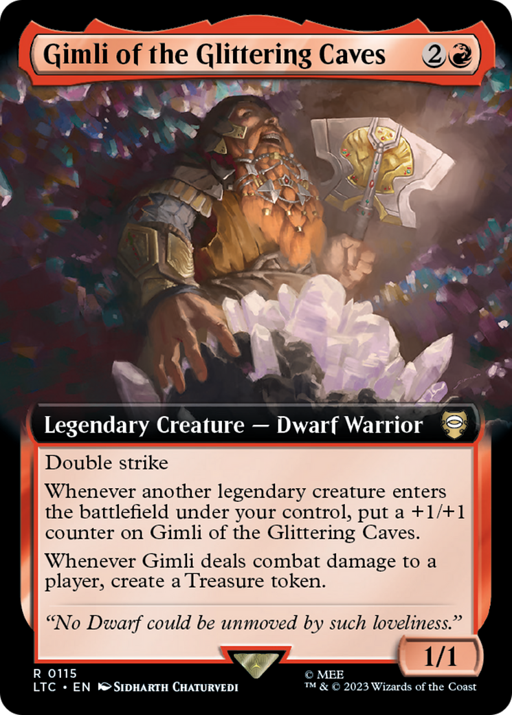 Gimli of the Glittering Caves (Extended Art) [The Lord of the Rings: Tales of Middle-Earth Commander] | Game Grid - Logan