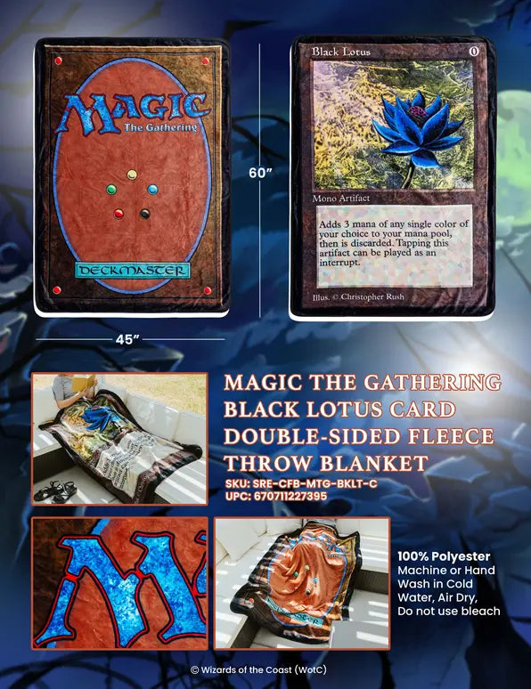 Magic The Gathering Fleece Blanket | Game Grid - Logan