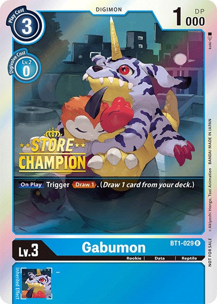Gabumon [BT1-029] (Store Champion) [Release Special Booster Promos] | Game Grid - Logan