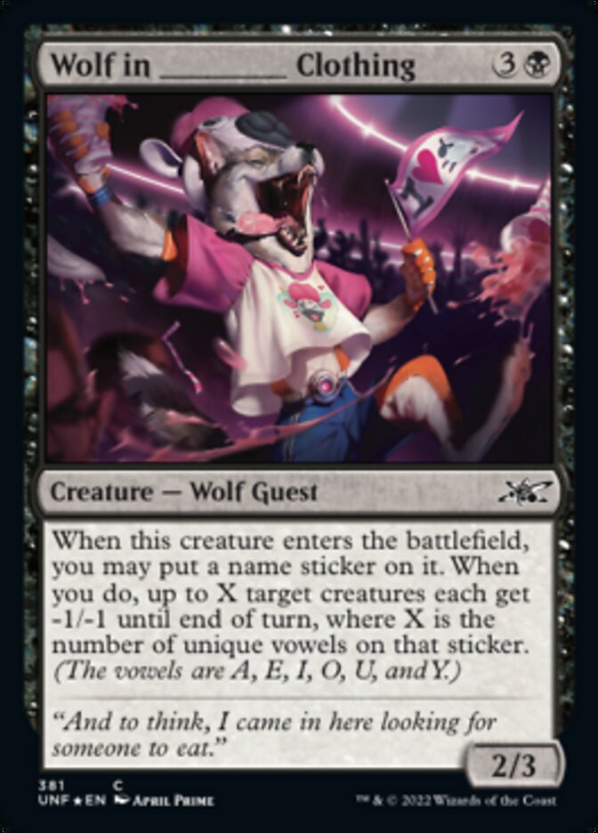 Wolf in _____ Clothing (Galaxy Foil) [Unfinity] | Game Grid - Logan