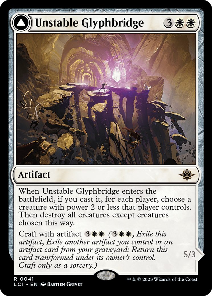 Unstable Glyphbridge // Sandswirl Wanderglyph [The Lost Caverns of Ixalan] | Game Grid - Logan