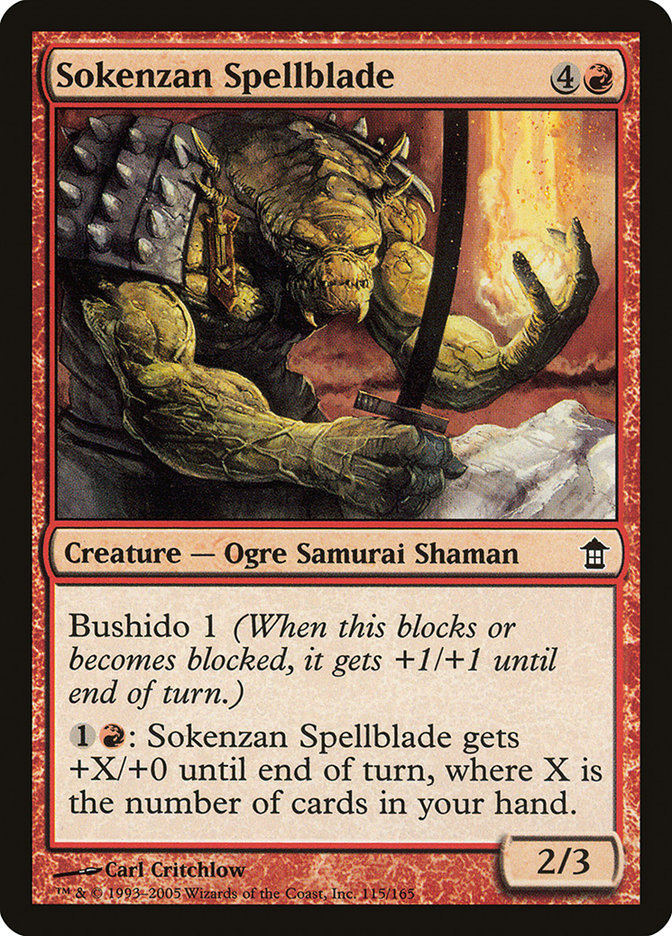 Sokenzan Spellblade [Saviors of Kamigawa] | Game Grid - Logan