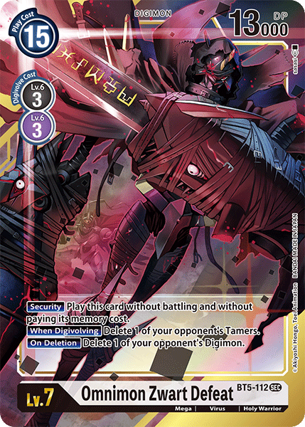Omnimon Zwart Defeat [BT5-112] (Alternate Art) [Battle of Omni] | Game Grid - Logan