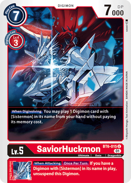 SaviorHuckmon [BT6-015] [Double Diamond] | Game Grid - Logan
