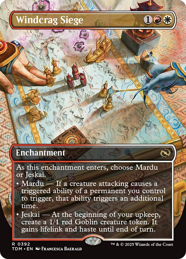 Windcrag Siege (Borderless) [Tarkir: Dragonstorm] | Game Grid - Logan