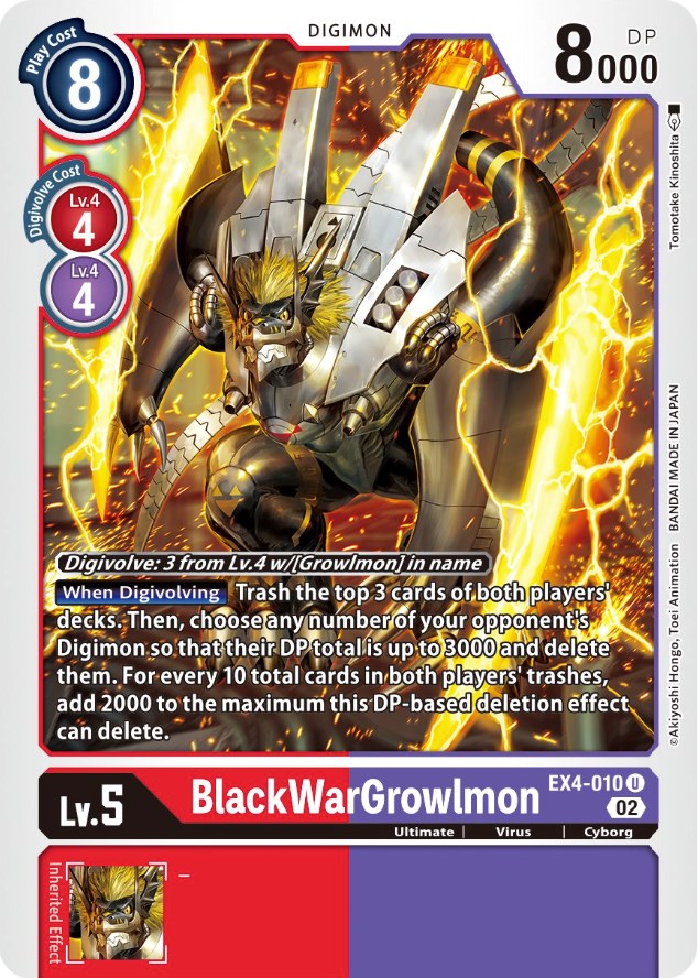 BlackWarGrowlmon [EX4-010] [Alternative Being Booster] | Game Grid - Logan