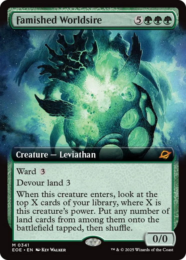 Famished Worldsire (Extended Art) [Edge of Eternities] | Game Grid - Logan