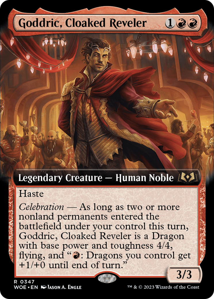 Goddric, Cloaked Reveler (Extended Art) [Wilds of Eldraine] | Game Grid - Logan