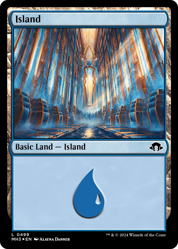 Island (0499) (Ripple Foil) [Modern Horizons 3] | Game Grid - Logan