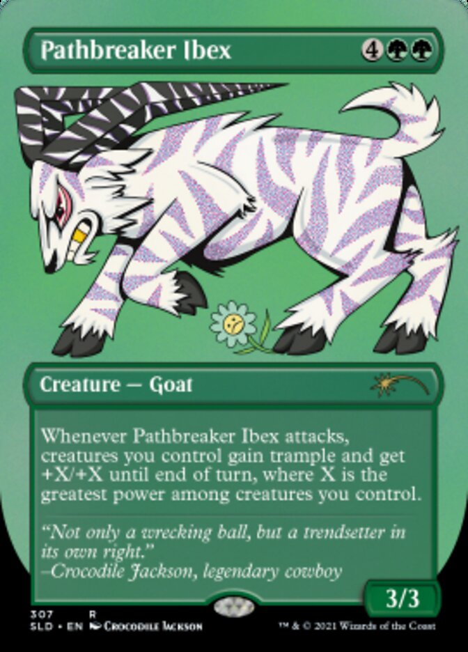 Pathbreaker Ibex (Borderless) (Foil Etched) [Secret Lair Drop Series] | Game Grid - Logan