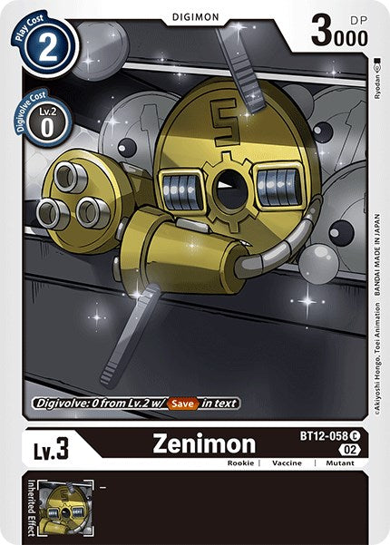 Zenimon [BT12-058] [Across Time] | Game Grid - Logan