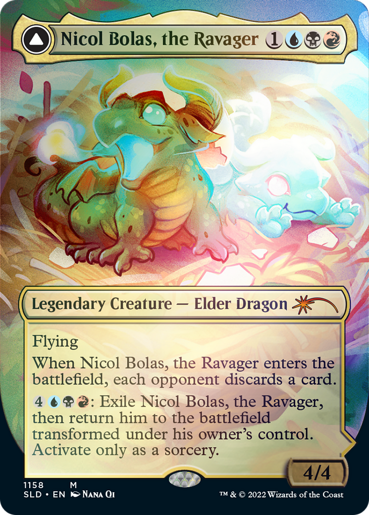 Nicol Bolas, the Ravager // Nicol Bolas, the Arisen (Borderless) [Secret Lair: From Cute to Brute] | Game Grid - Logan