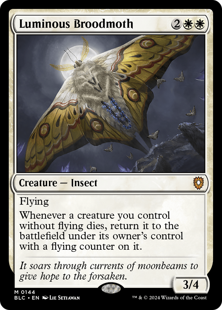 Luminous Broodmoth [Bloomburrow Commander] | Game Grid - Logan