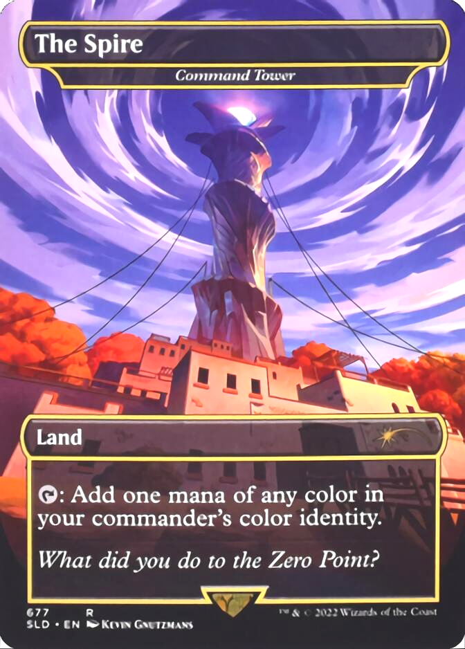 Command Tower - The Spire (Borderless) [Secret Lair Drop Promos] | Game Grid - Logan