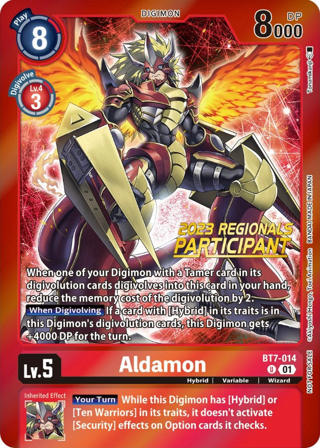 Aldamon [BT7-014] (2023 Regionals Participant) [Next Adventure Promos] | Game Grid - Logan