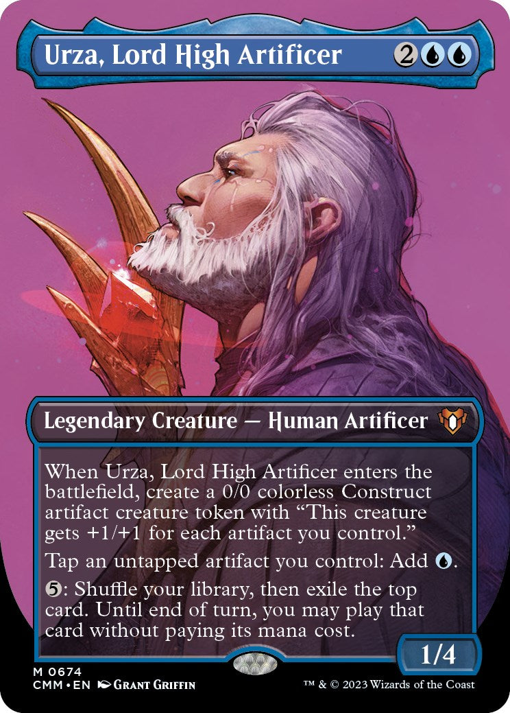 Urza, Lord High Artificer (Borderless Profile) [Commander Masters] | Game Grid - Logan