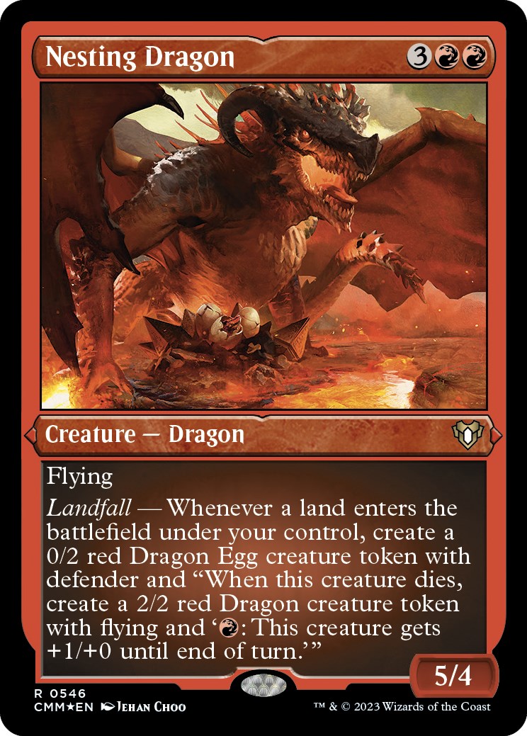 Nesting Dragon (Foil Etched) [Commander Masters] | Game Grid - Logan