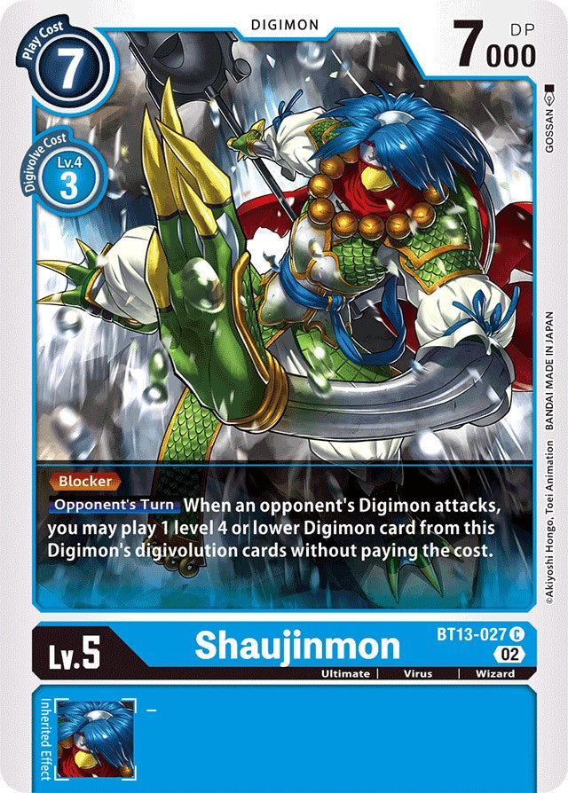 Shaujinmon [BT13-027] [Versus Royal Knights Booster] | Game Grid - Logan