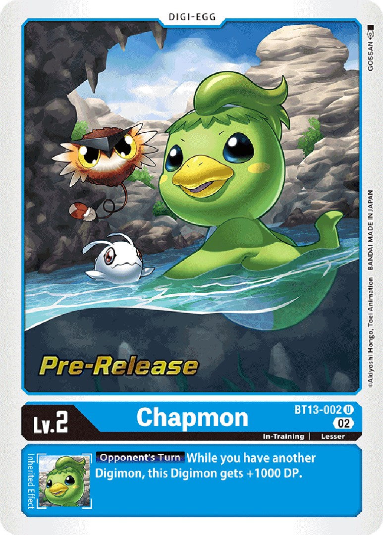 Chapmon [BT13-002] [Versus Royal Knights Booster Pre-Release Cards] | Game Grid - Logan