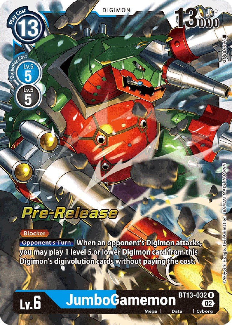 JumboGamemon [BT13-032] [Versus Royal Knights Booster Pre-Release Cards] | Game Grid - Logan
